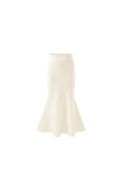 High-Waisted Elastic Fishtail Skirt