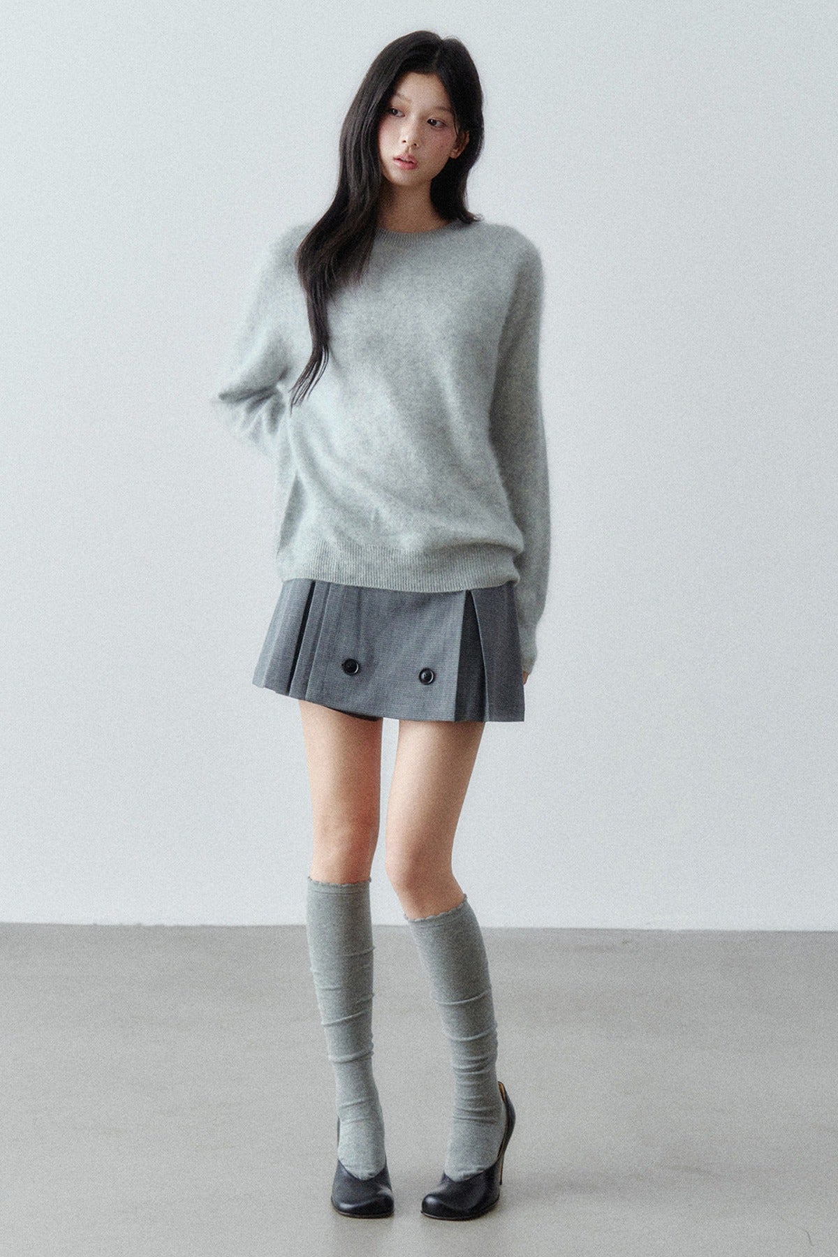 Brushed Cashmere Mulberry Silk Sweater