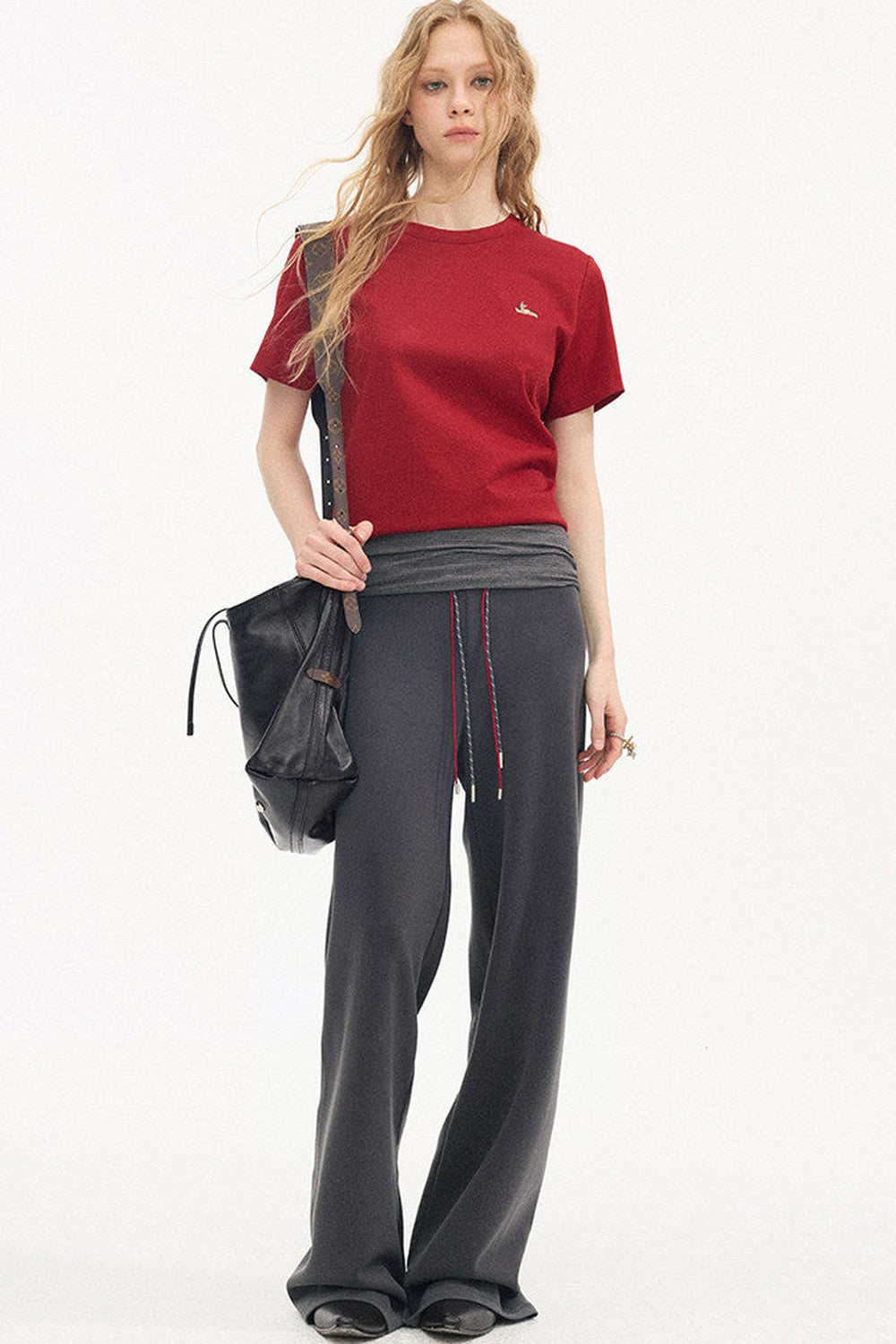 Pantalones casuales slim de cintura alta