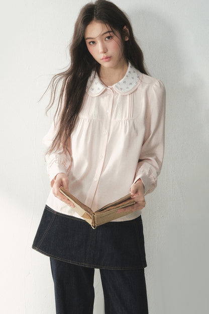 Lyocell Doll Collar Blouse