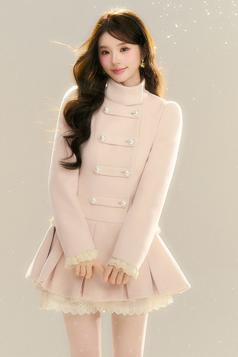 Chaebol Daughter Style Woolen Cape Coat