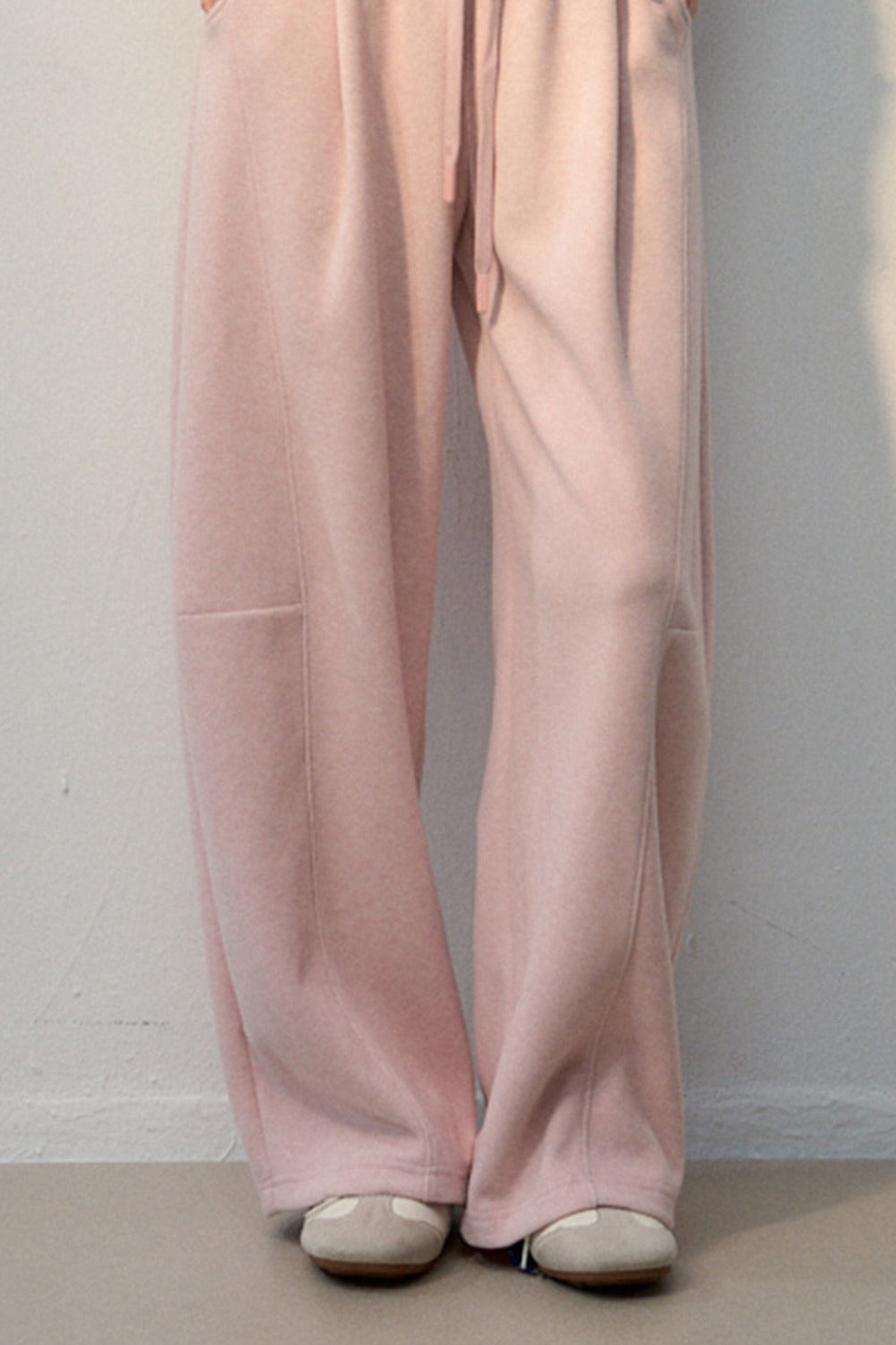 High-Waisted Elastic Wide-Leg Pants