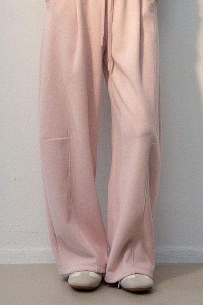 High-Waisted Elastic Wide-Leg Pants