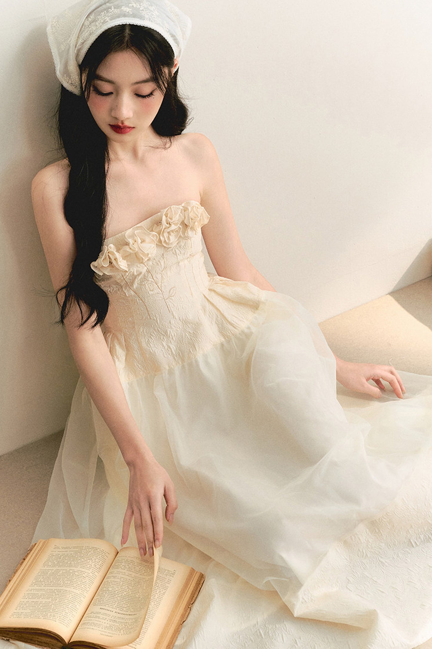 Robe bustier florale faite main