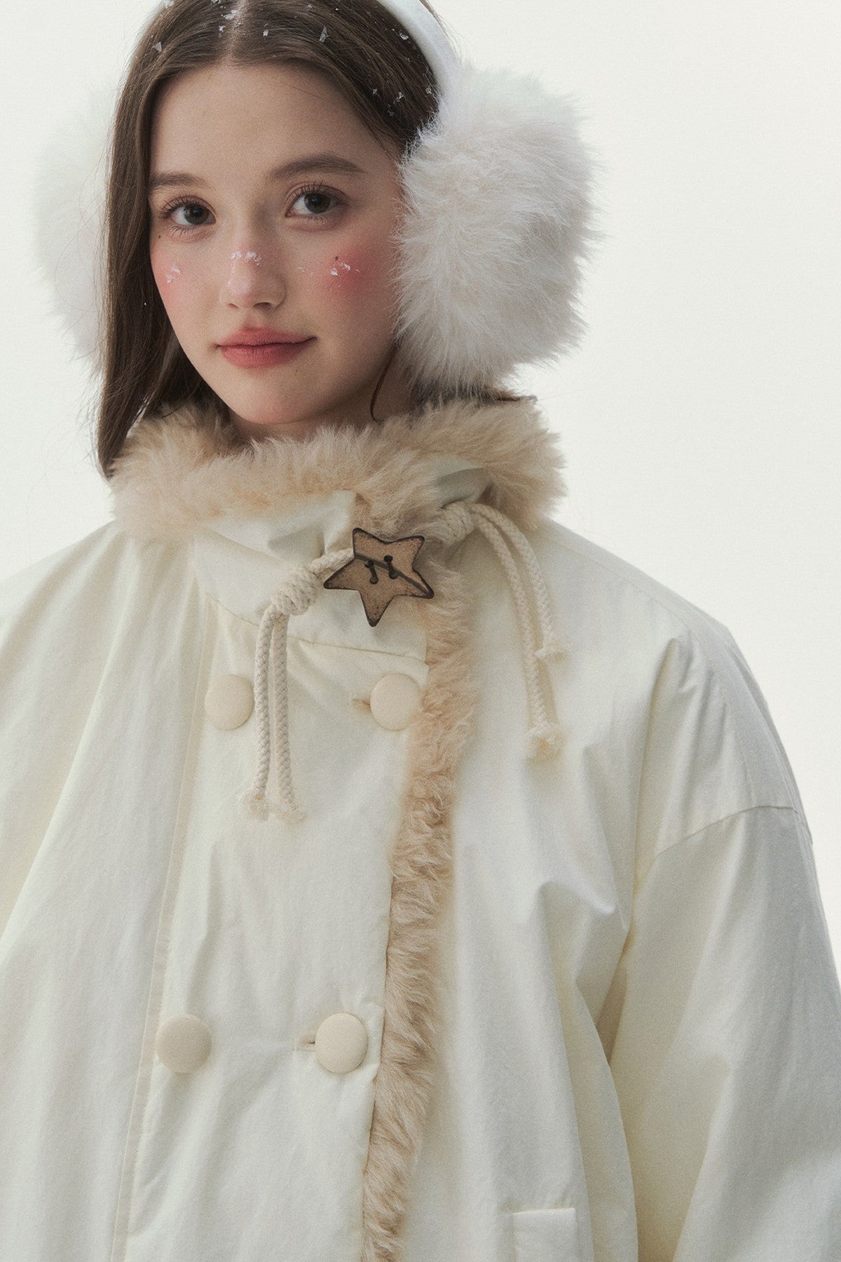 White Birch Double-Breasted Duck Down Jacket
