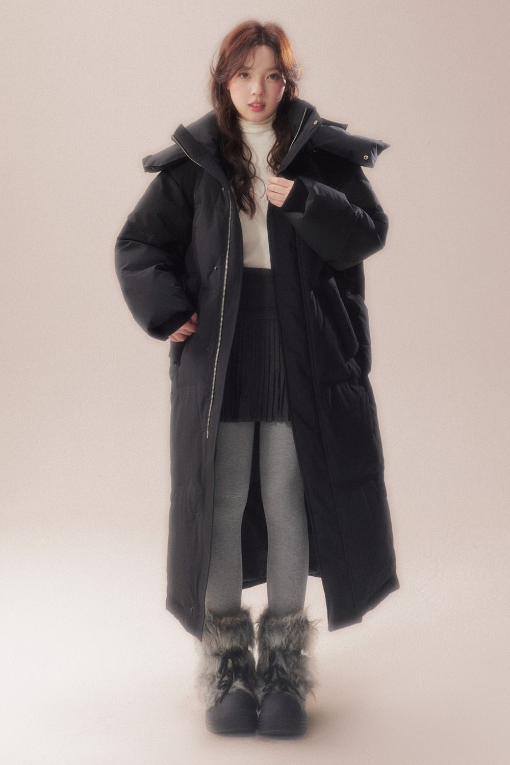Long 90 White Goose Down Coat