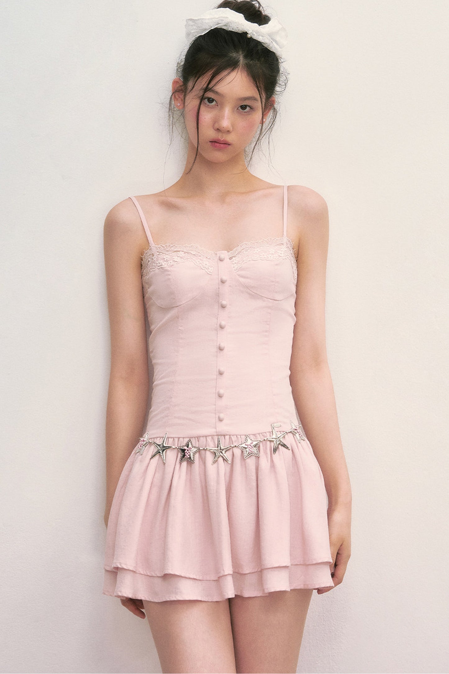 Ballet-Style Pink Suspender Dress