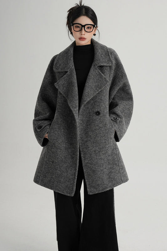 Mid-Length Double-Sided Wool Coat