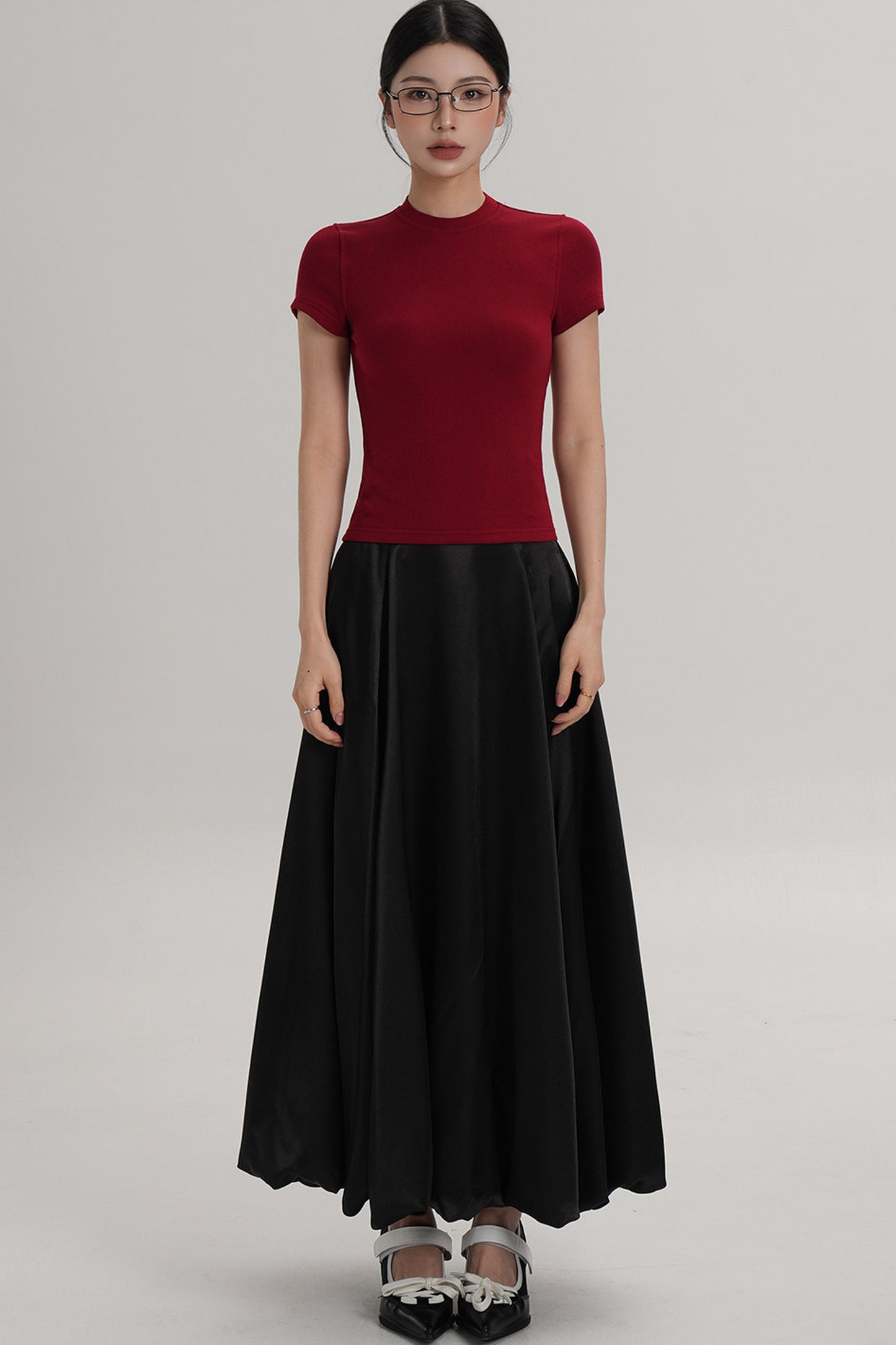 Elegant Wool Waist-Cinching Top