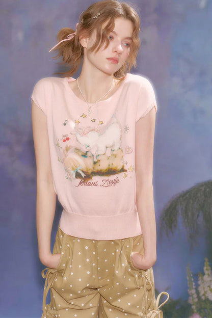 Sweet Pink Knit Top