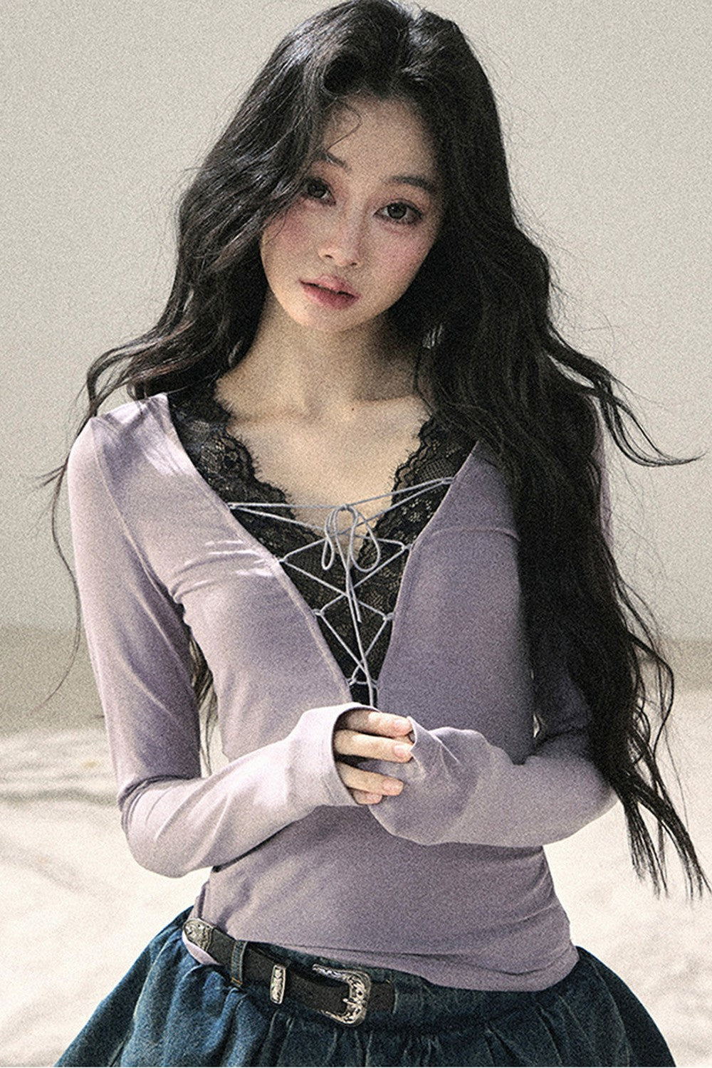 Iris Lace V-Neck Top