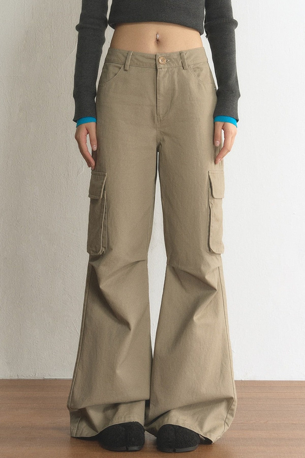 High-Waisted Wide-Leg Cargo Pants