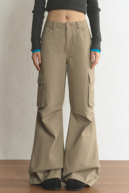 High-Waisted Wide-Leg Cargo Pants