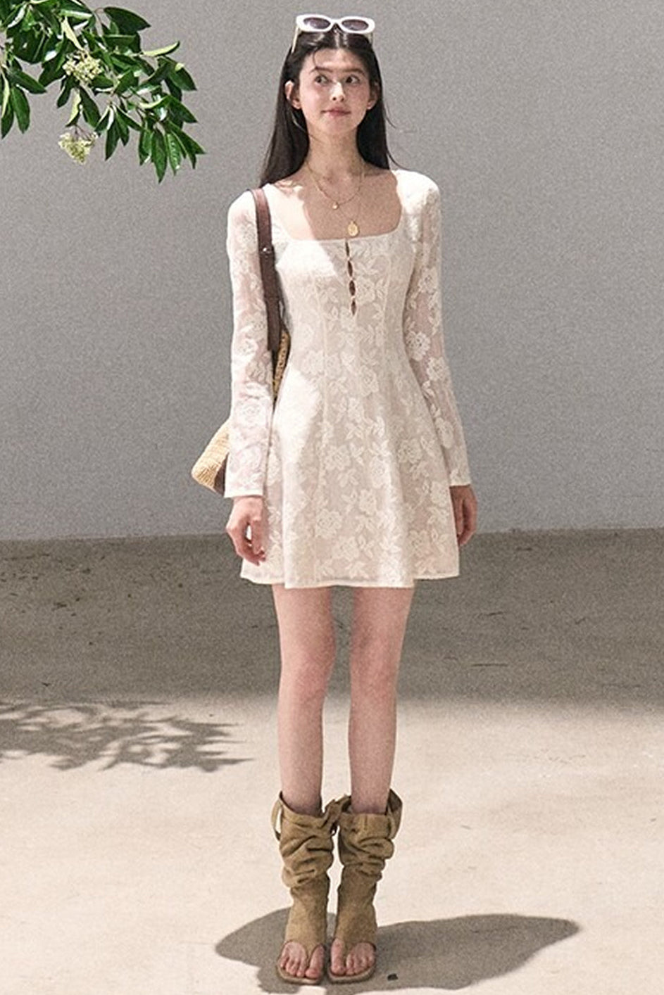 French Lace Hollow-Out Dress