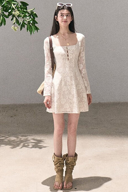 French Lace Hollow-Out Dress