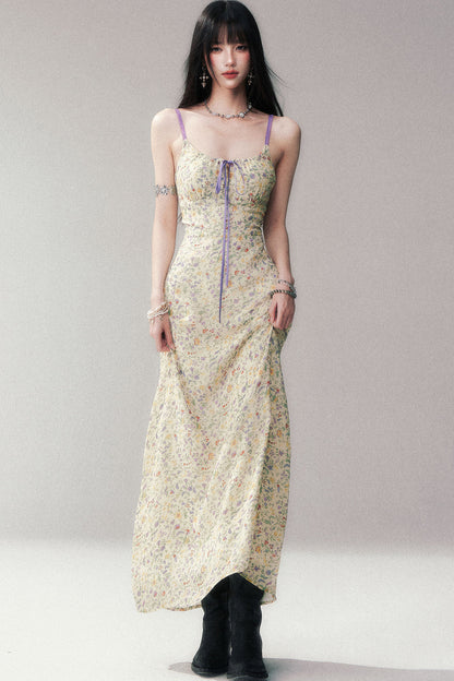 Rayon Spaghetti Strap Floral Dress