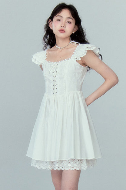 Jacquard Lace Patchwork Dress