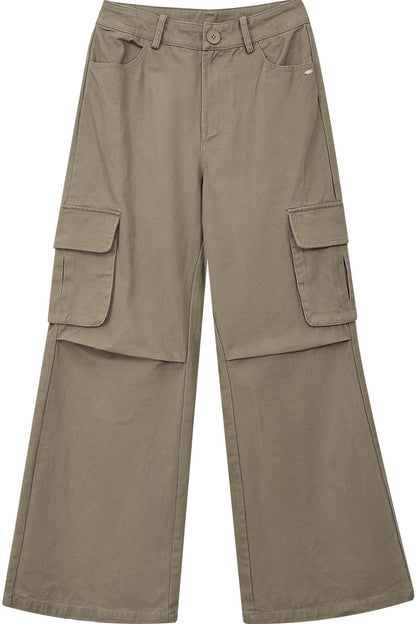 High-Waisted Wide-Leg Cargo Pants