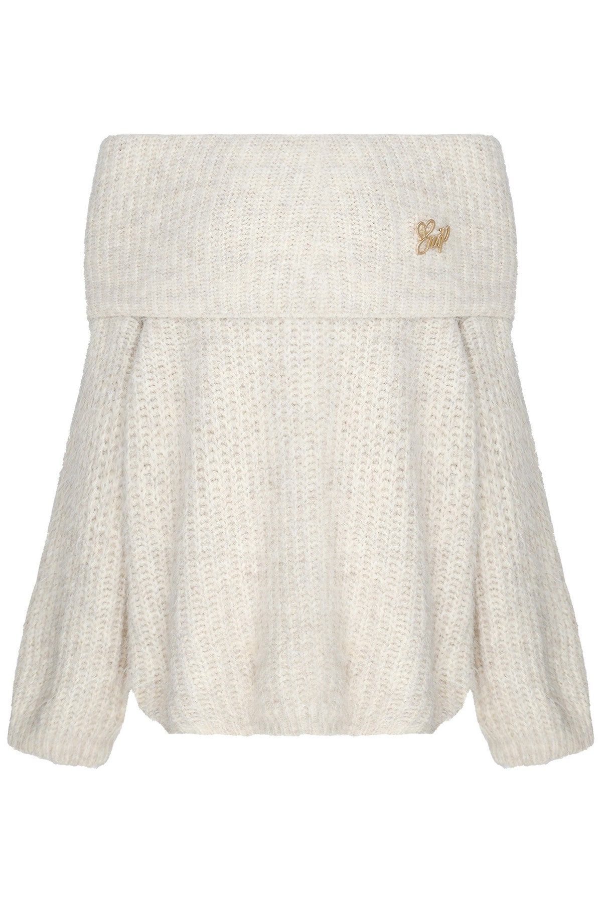 One-Shoulder Wool Knit Top and Pants Set-Up
