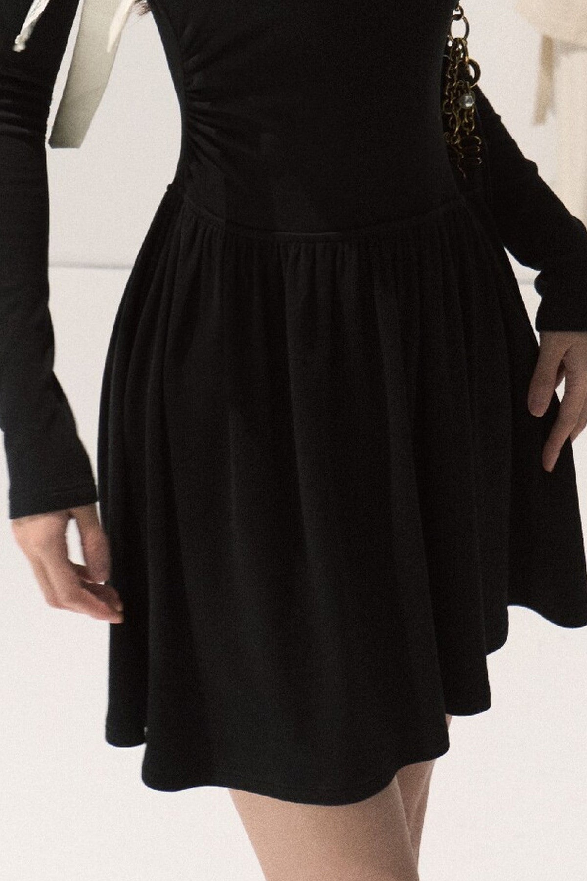 Robe en maille à manches longues