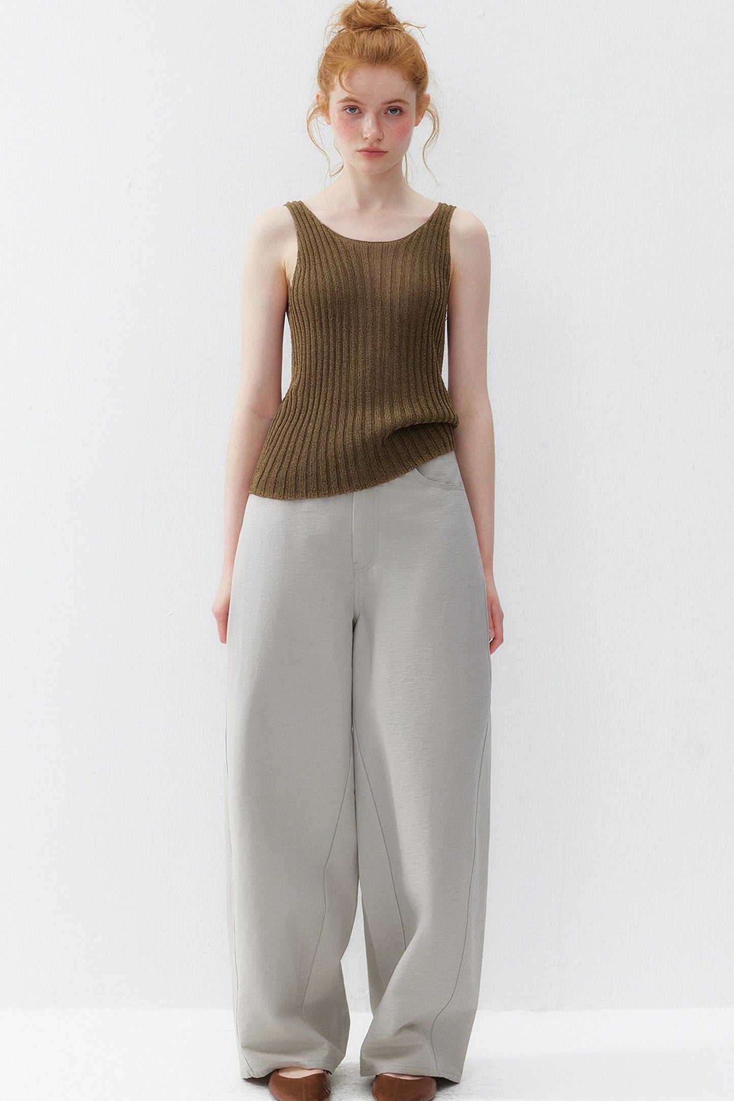 Hollow Ribbed Knit Camisole