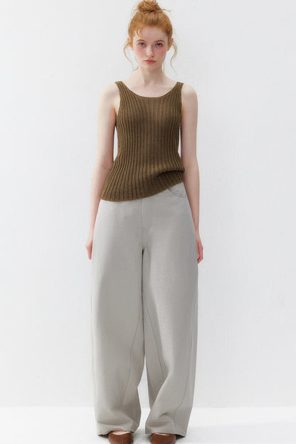 Hollow Ribbed Knit Camisole