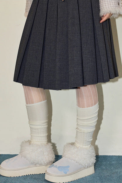 Furry Platform Snow Boots