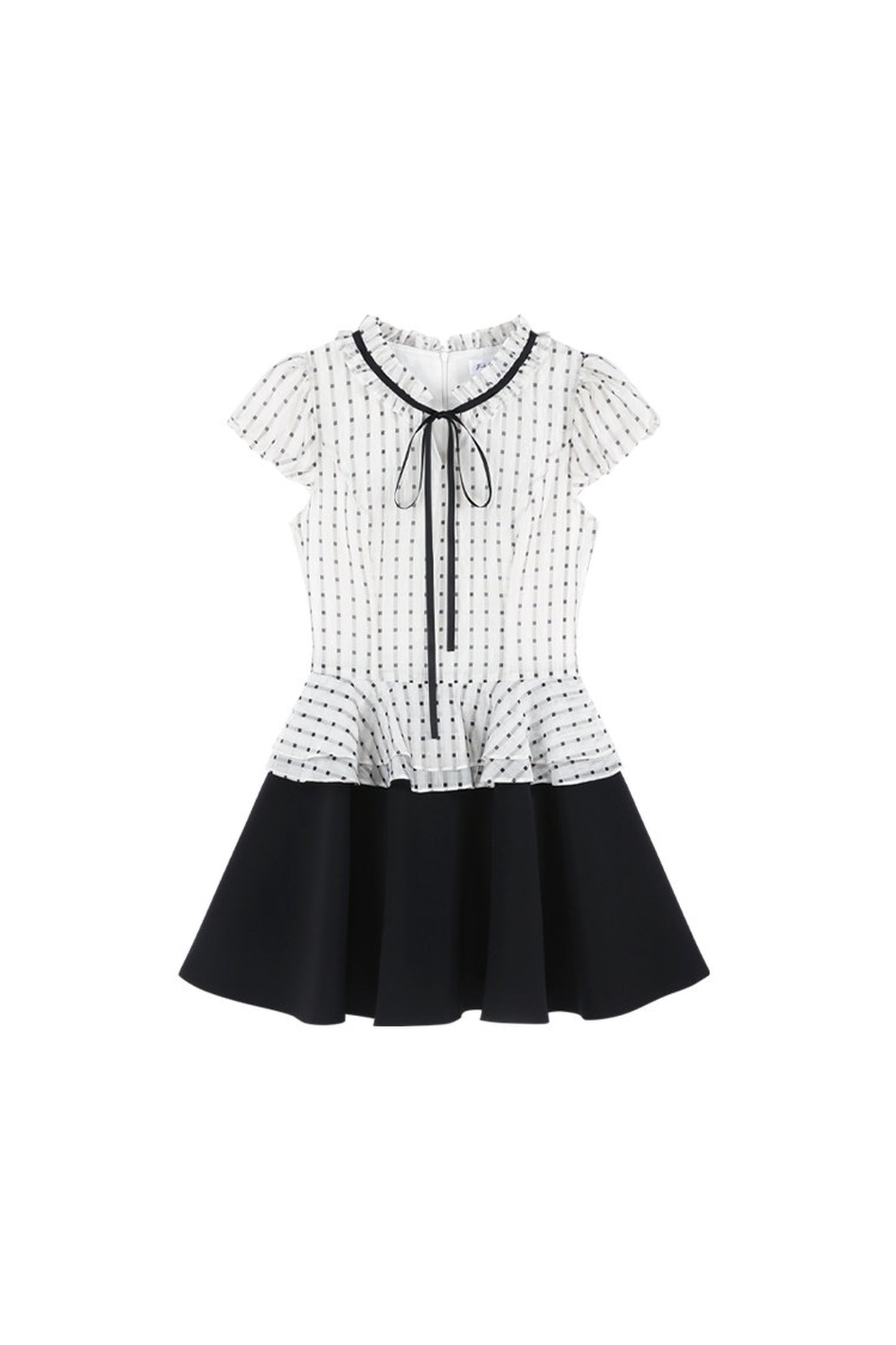 French Style Puff Sleeve A-Line Dress