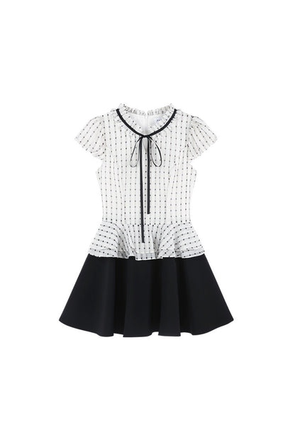 French Style Puff Sleeve A-Line Dress