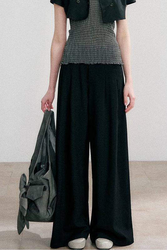 High-Waisted Floor-Length Pants