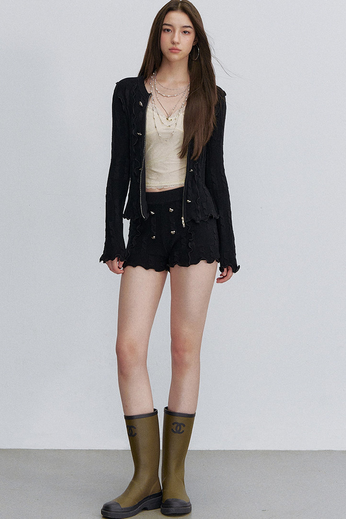 Lace Patchwork Velvet Camisole