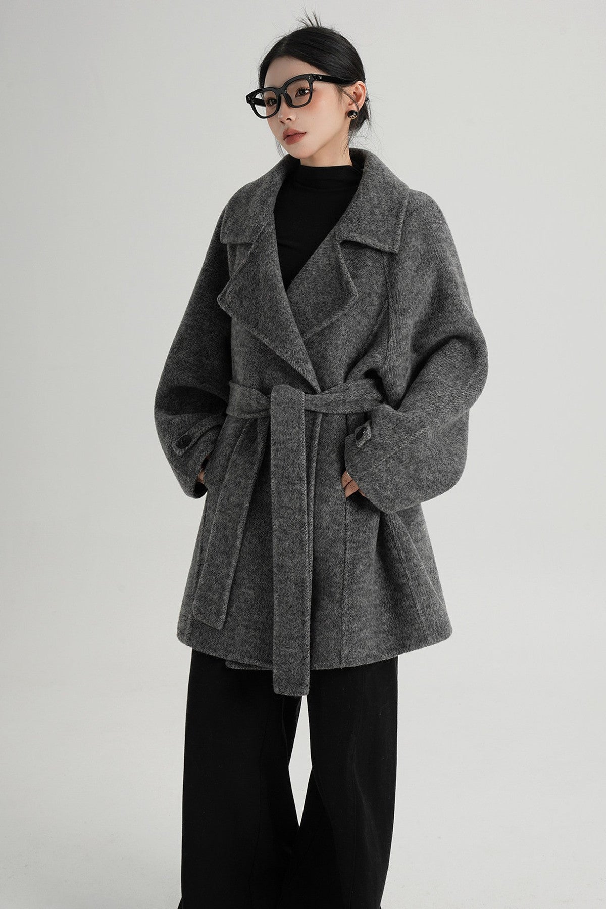Mid-Length Double-Sided Wool Coat