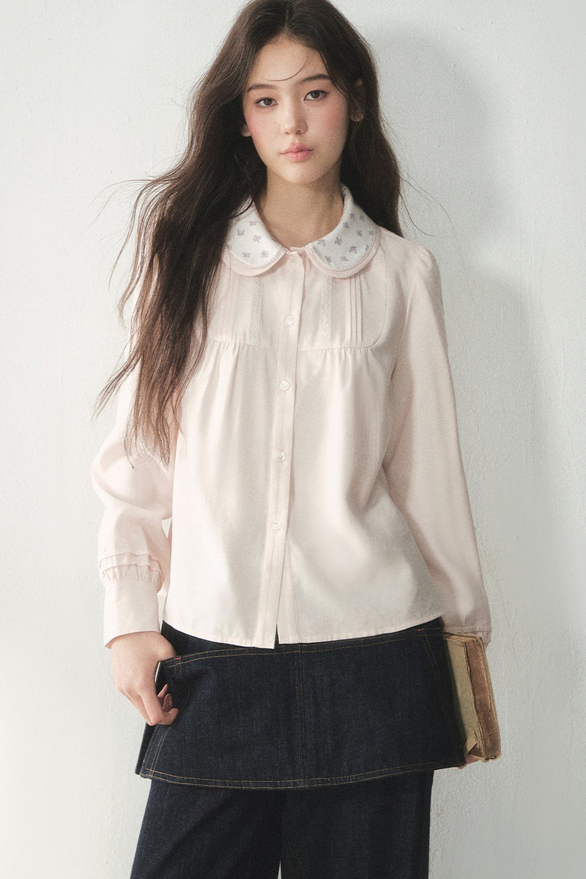 Lyocell Doll Collar Blouse