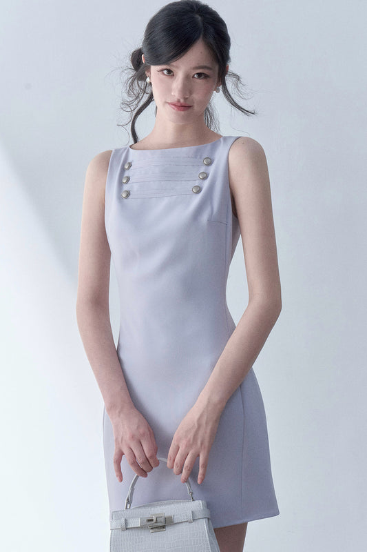 Robe moulante grise cerise