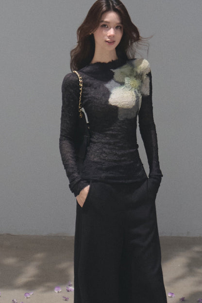 Two-Way Long-Sleeved Knit Base Layer Pullover