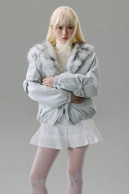 Thick Plush Hooded Jacket