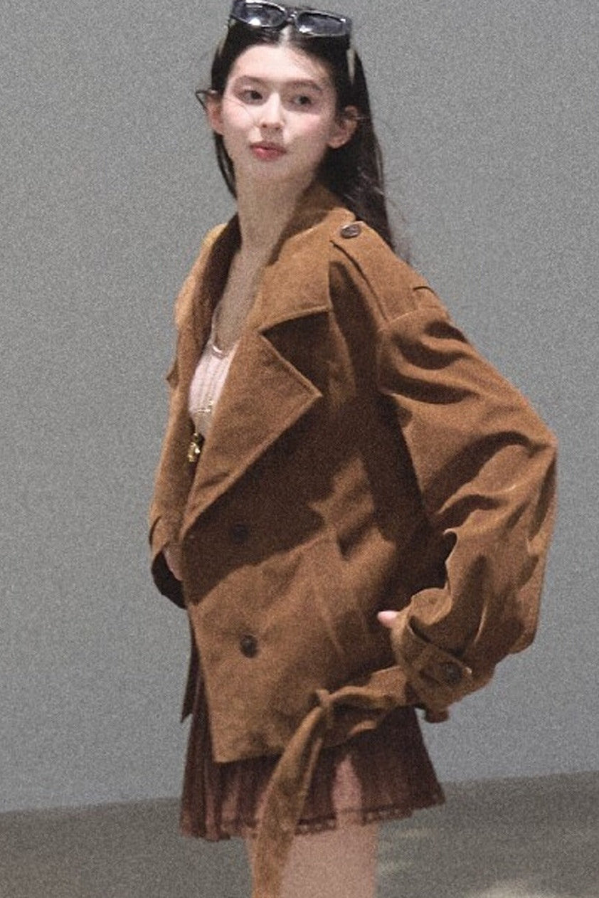 Maillard Caramel Retro Jacket Set