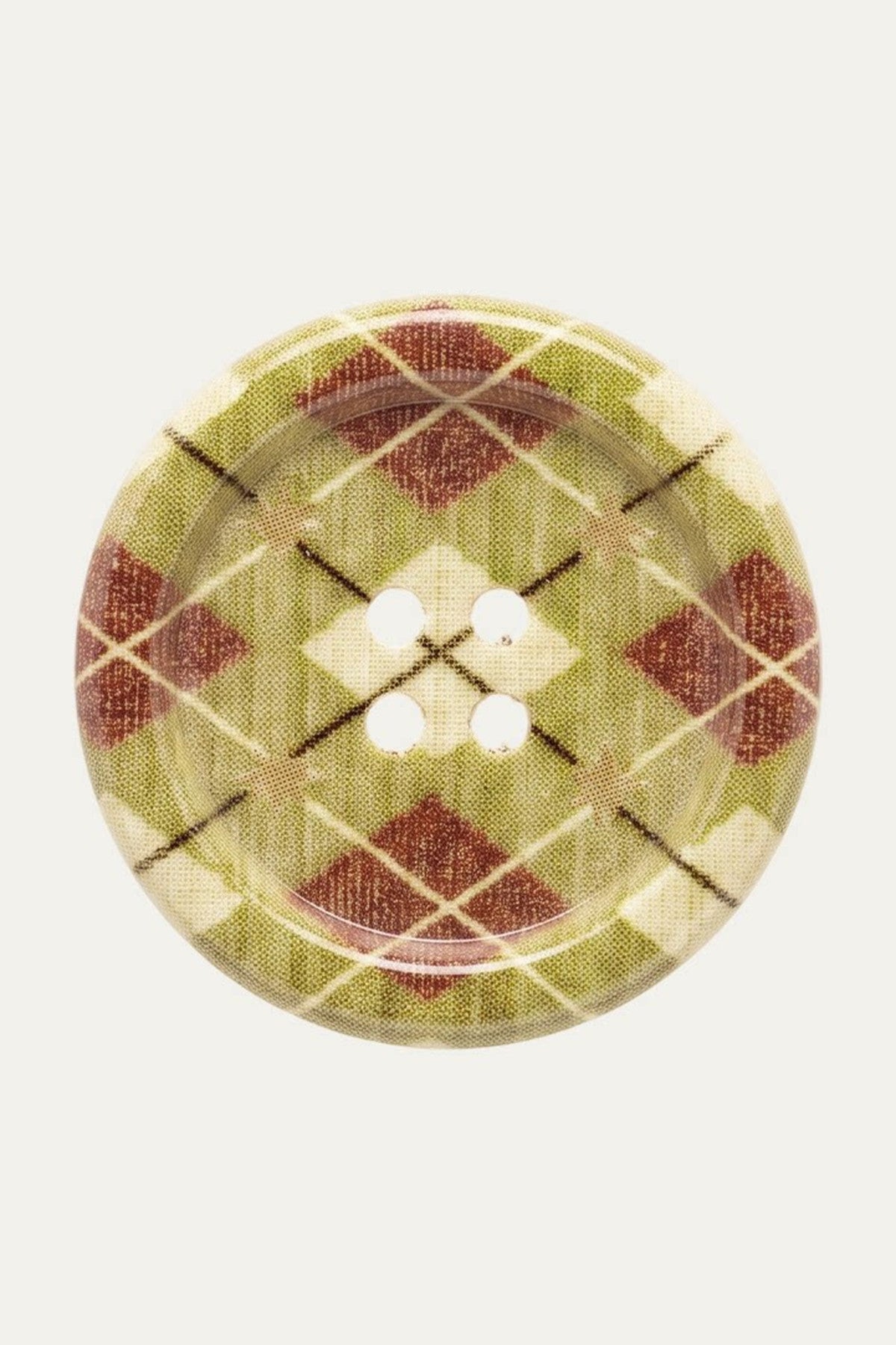 Plaid Polka Dot Button Hair Clip