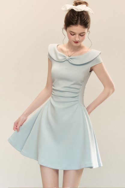 Air Layer Doll Collar Pleated Puffy Dress