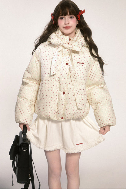 Two-Tone Short Puffer Jacket