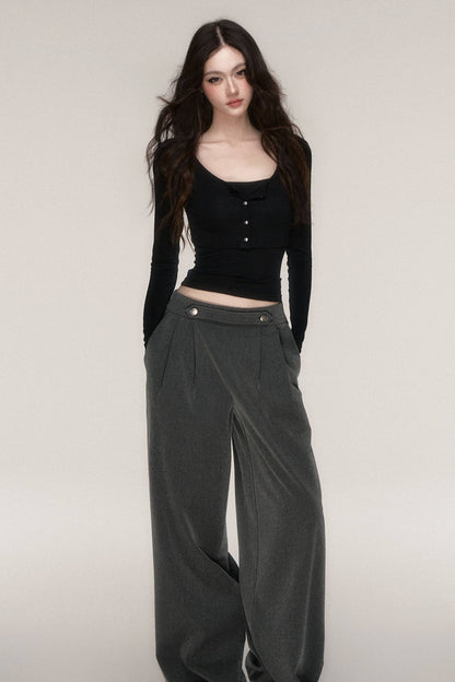 Napoleon Style Straight Leg Trousers