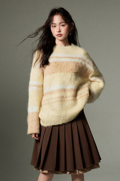 Color-Block Striped Sweater