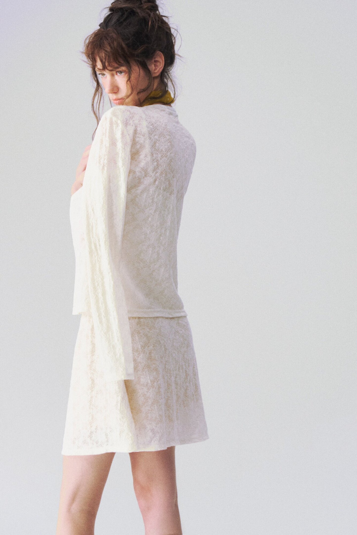 Jacquard Textured Suspender Dress