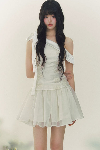 Satin Embroidery Princess Dress