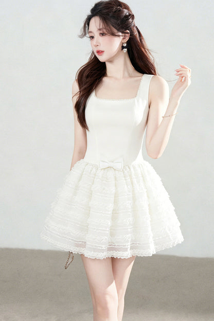 Suspender Lace Puffy Dress