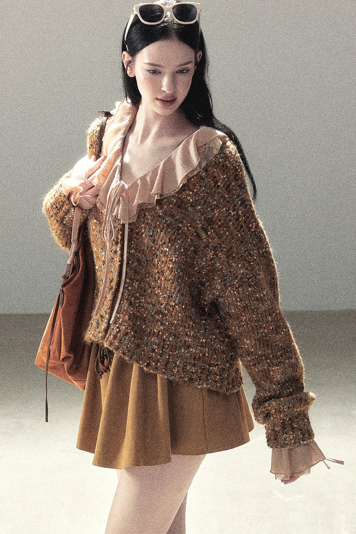 Multicolor Chunky Knit Cardigan