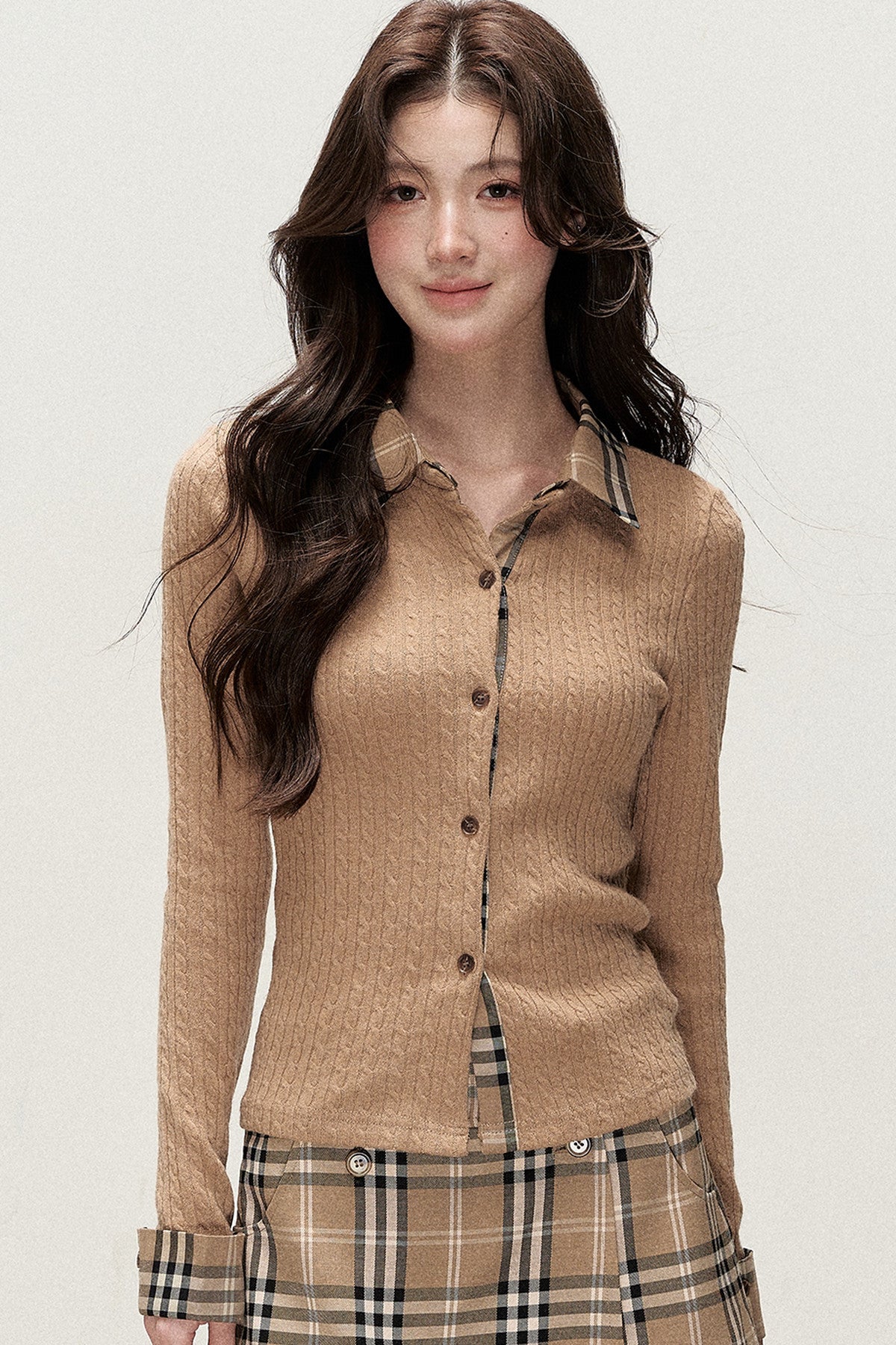 Knitted Cardigan and Skirt Set-Up
