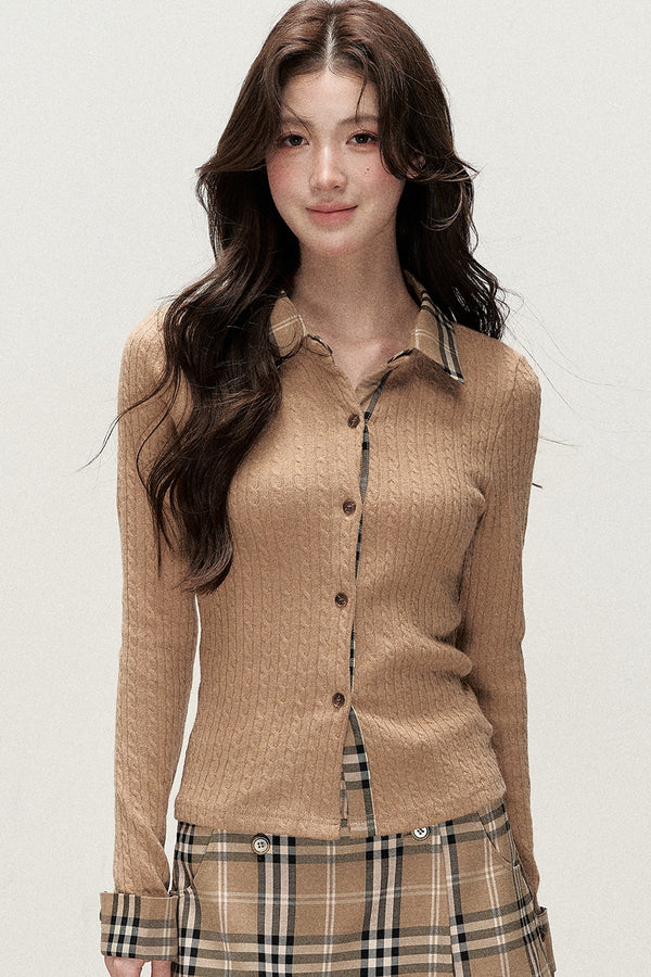 Knitted Cardigan and Skirt Set-Up