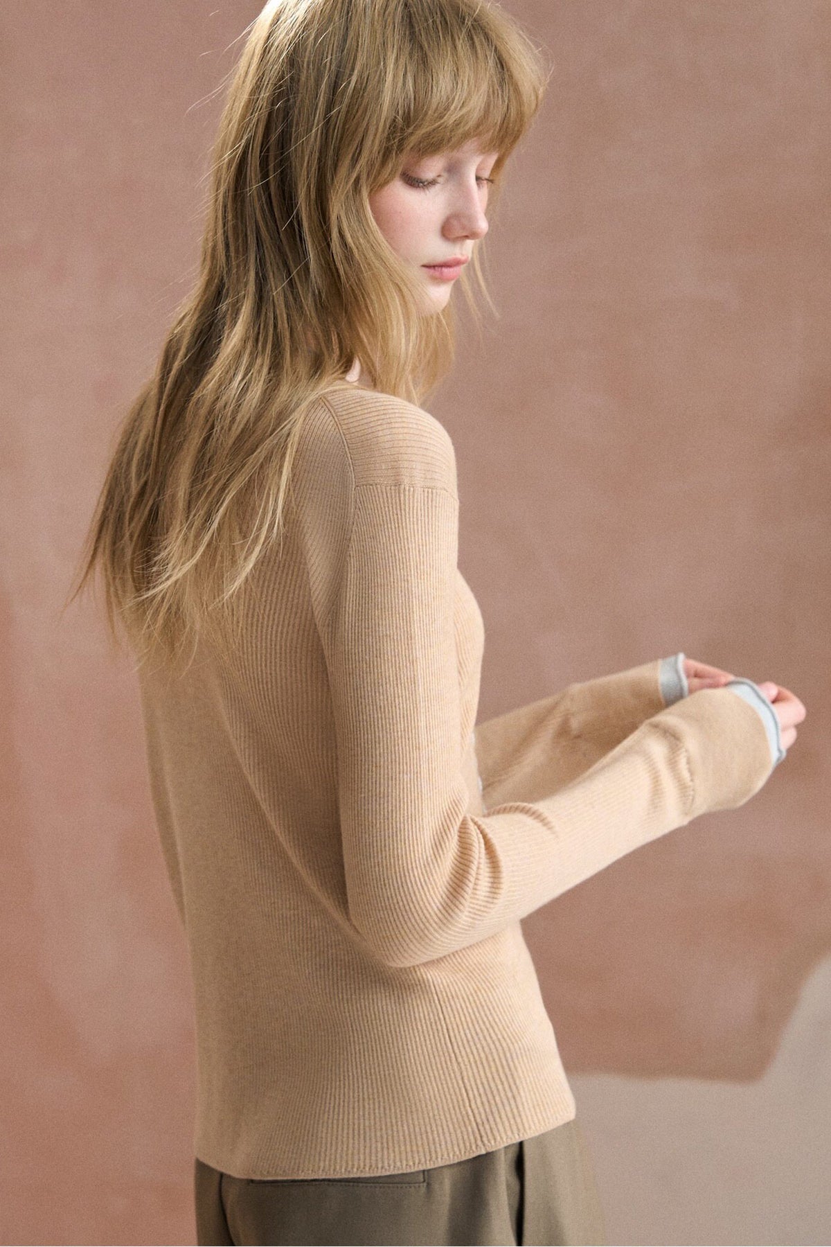 Layered Lace Knit Cardigan Top