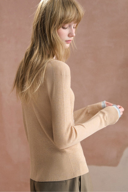 Layered Lace Knit Cardigan Top
